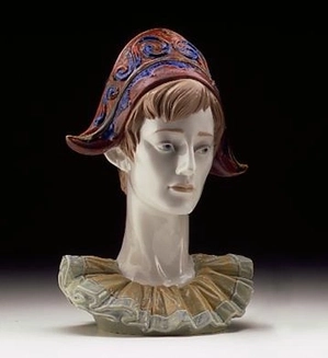 Lladro-Pensive Harlequins Head 1997-99 ***