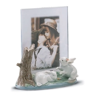 Lladro-Portrait Frame(garden Bunnies)