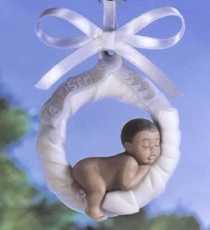 Lladro-Baby's First Christmas 99 (black Legacy) Ornament