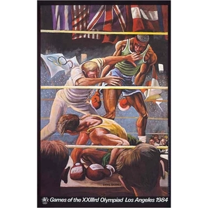 Ernie Barnes-Olympic Boxing Limited Edition Pencil Signed