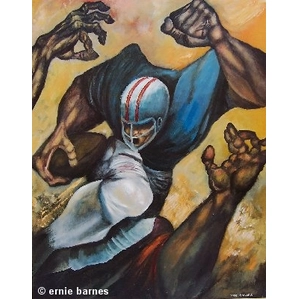 Ernie Barnes-The Fullback Artist Signed