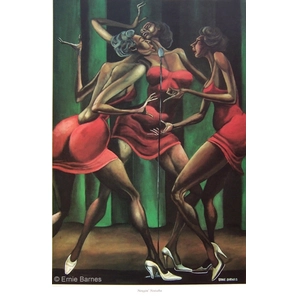 Ernie Barnes-Singin Sistahs-Unsigned