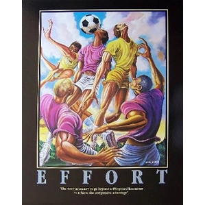 Ernie Barnes-Effort-Signed