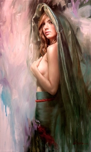 Arian-Allure Study Original Oil On Linen Canvas