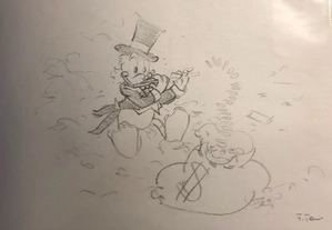 Giuseppe Armani-Original Concept Art for Disneyana Convention Uncle Scrooge