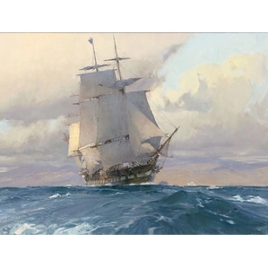 Christopher Blossom-U.S. Frigate Congress on the California Coast