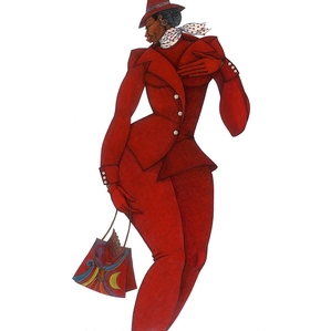 Charles Bibbs-Ebony In Red Giclee