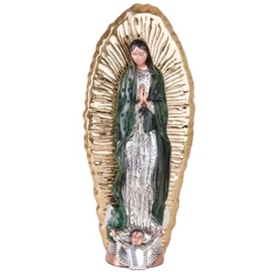 Dargenta-Silver Virgin Of Guadalupe w/ 24K Gold Solar Rays