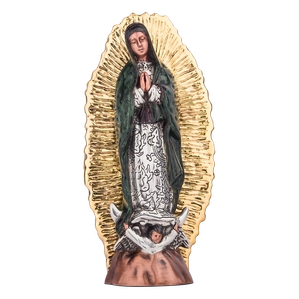 Dargenta-Silver Virgin Of Guadalupe 24K Gold Solar Rays