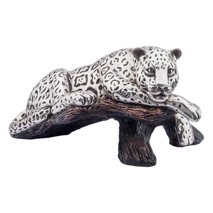 Dargenta-Silver Jaguar Statue on Branch