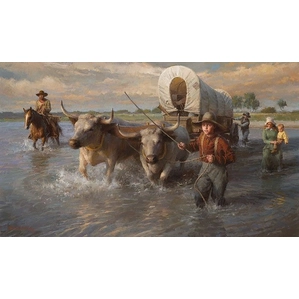 Morgan Weistling-Crossing The Cheyenne River Summer 1850 Artist Proof Masterworks