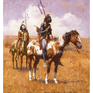 Howard Terpning-COUP STICKS AND WAR PAINT