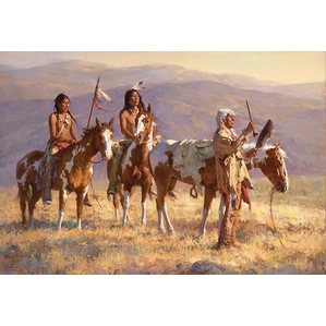 Howard Terpning-GRANDFATHER PRAYS TO SUN