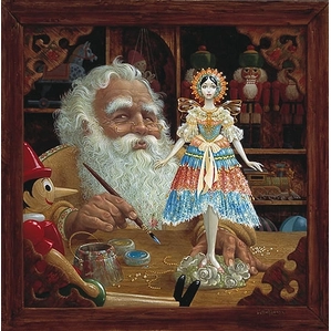 James Christensen-The Gift for Mrs. Claus