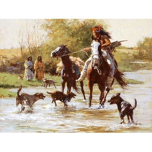 Howard Terpning-Yapping Dogs SMALLWORK EDITION ON