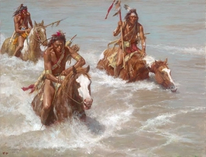 Howard Terpning-Pursuit Across the Yellowstone