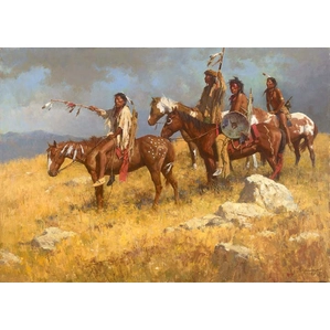 Howard Terpning-Horsebacks on the Far Ridge