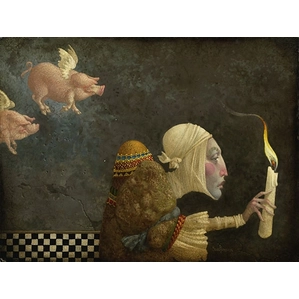 James Christensen-If Pigs Could Fly Artist Proof Canvas