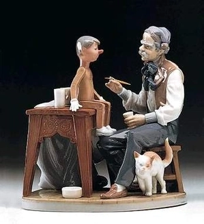 Lladro-The Puppet Painter