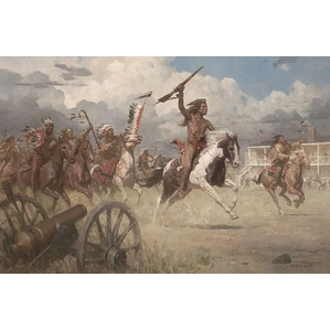 Z.S.  Liang-The Charge of Crazy Horse on Fort Laramie1864