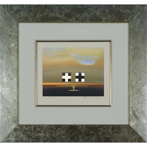 Robert Deyber-Double Crossed Framed