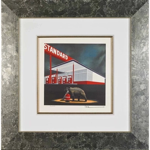 Robert Deyber-The Standard Bear Framed