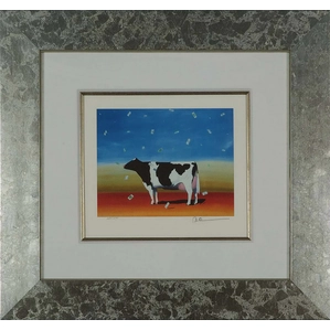 Robert Deyber-Cash Cow Framed