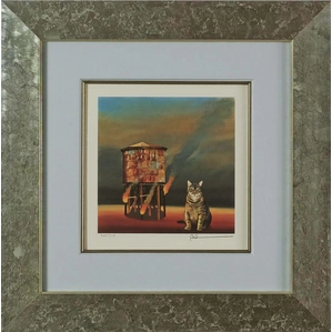 Robert Deyber-Cat-astrophie Framed