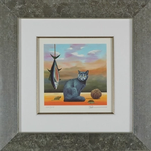 Robert Deyber-It's a Cat's Life Framed