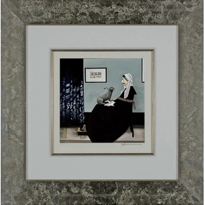 Robert Deyber-Bad Hare Day Whistler's Mother Framed