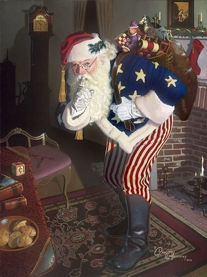 Dean Morrisey-The Promise of Peace and Tranquility - Father Christmas During the Civil War