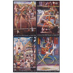 Ernie Barnes-1984 Limited Edition Olympic Series Numbered Set Hand Signed in Pencil