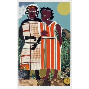 Romare Bearden-Two Women Serigraph