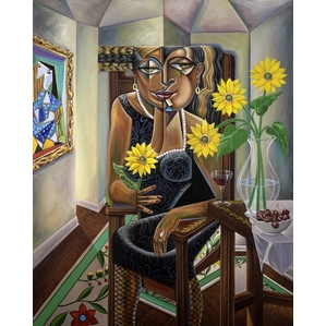 Rene Dickerson-The Seated Woman In The Black Dress