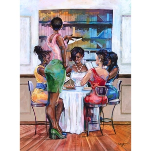 Robert Jackson-Book Club III Acrylic On Rag Paper