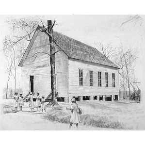 Robert Jackson-Church School House Graphite Pencil on Paper