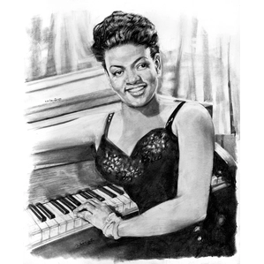 Robert Jackson-Hazel Scott Graphite Pencil on Paper