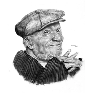 Robert Jackson-Redd Foxx Graphite Pencil on Paper