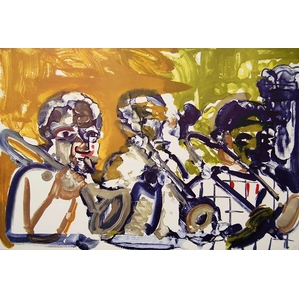 Romare Bearden-Brass Section Artist Signed