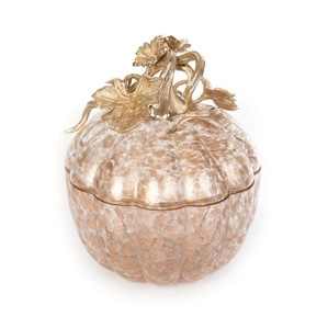 Jay Strongwater-Erin Leaf & Vine Gilded Large Glass Jar