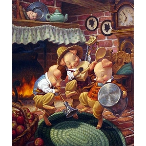 Scott Gustafson-Three Little Pigs Limited Edition Print