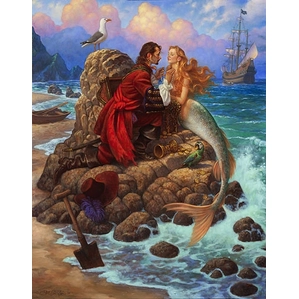 Scott Gustafson-The Pirate And The Mermaid Limited Edition Print