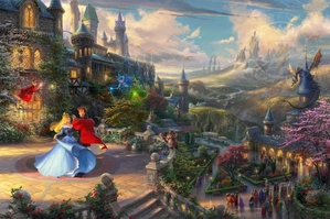 Thomas Kinkade Disney-Sleeping Beauty Dancing In The Enchanted Light