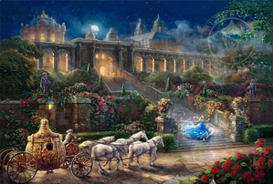 Thomas Kinkade Disney-Clock Strikes Midnight