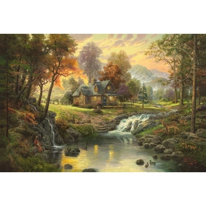 Thomas Kinkade-Mountain Retreat