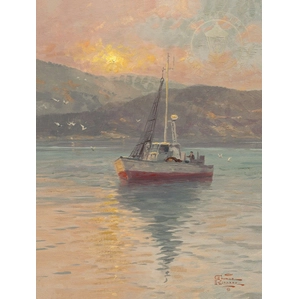 Thomas Kinkade-Sunrise, Sea of Galilee