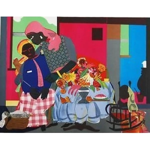 Romare Bearden-Morning Signed