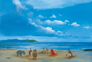 Peter Ellenshaw-Pooh And Friends At The Seaside - From Disney Winnie the Pooh