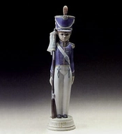 Lladro-Soldier with Flag