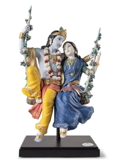 Lladro-Radha Krishna on a Swing